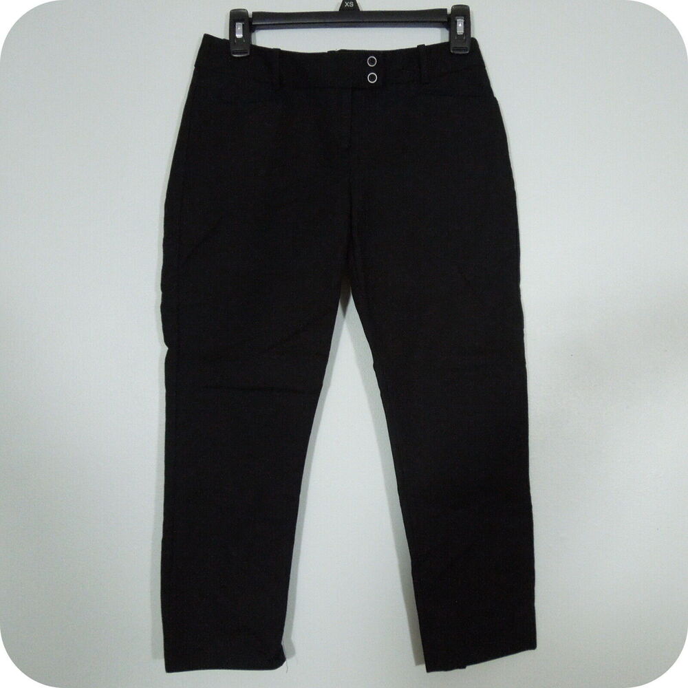 THE LIMITED Pants size 2P Womens Petite Black Cropped Slim Legs